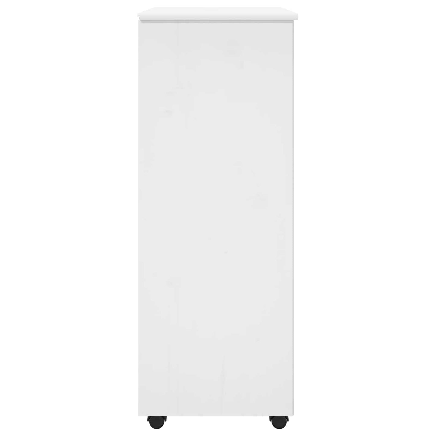 Rollschrank 53 x 39 x 103 cm Massivholz Kiefer Weiß