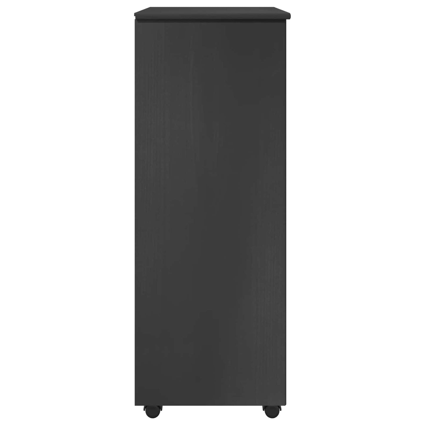 Rollschrank 53 x 39 x 103 cm Massivholz Kiefer Grau