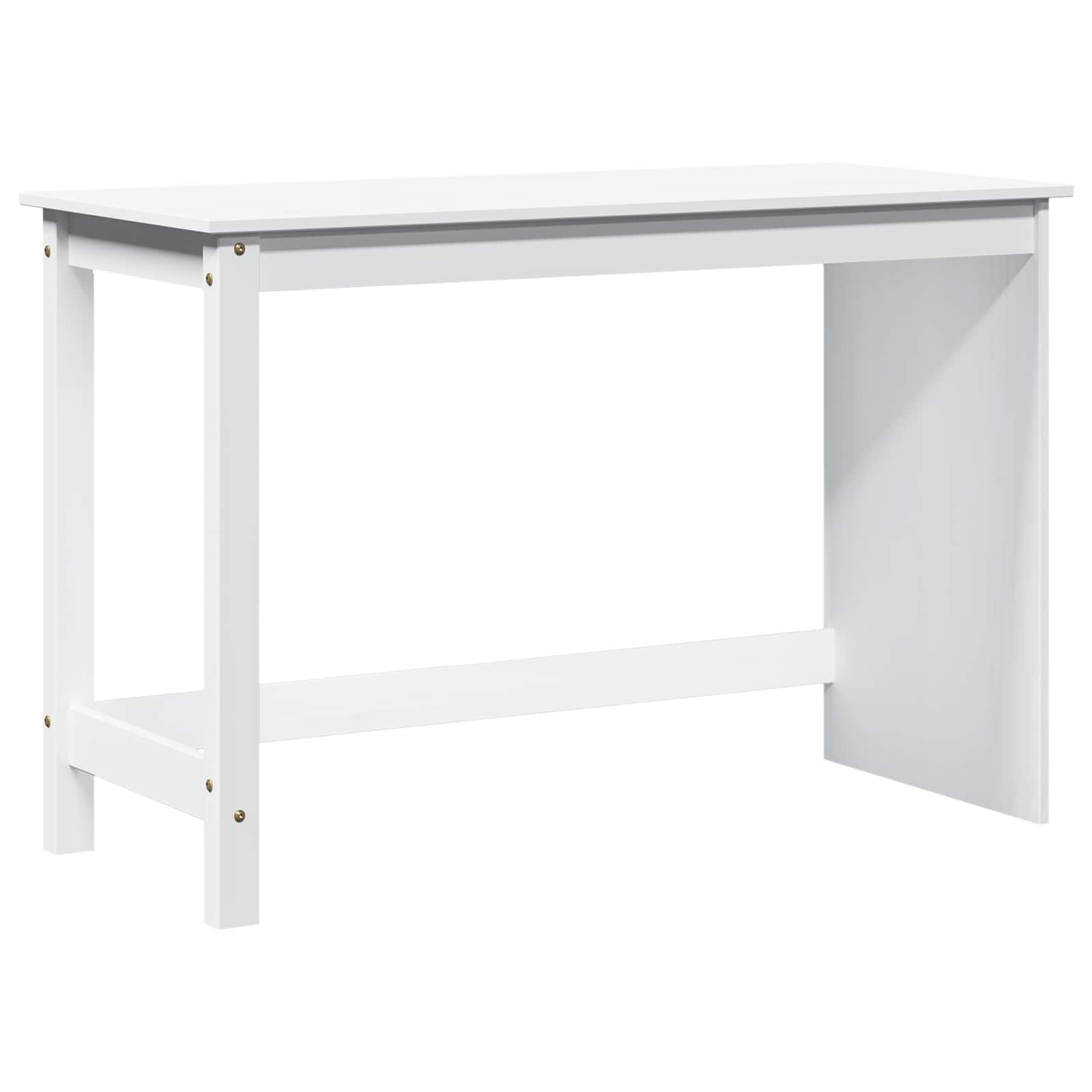 Schreibtisch Weiß 112 x 50 x 75 cm Massivholz Kiefer