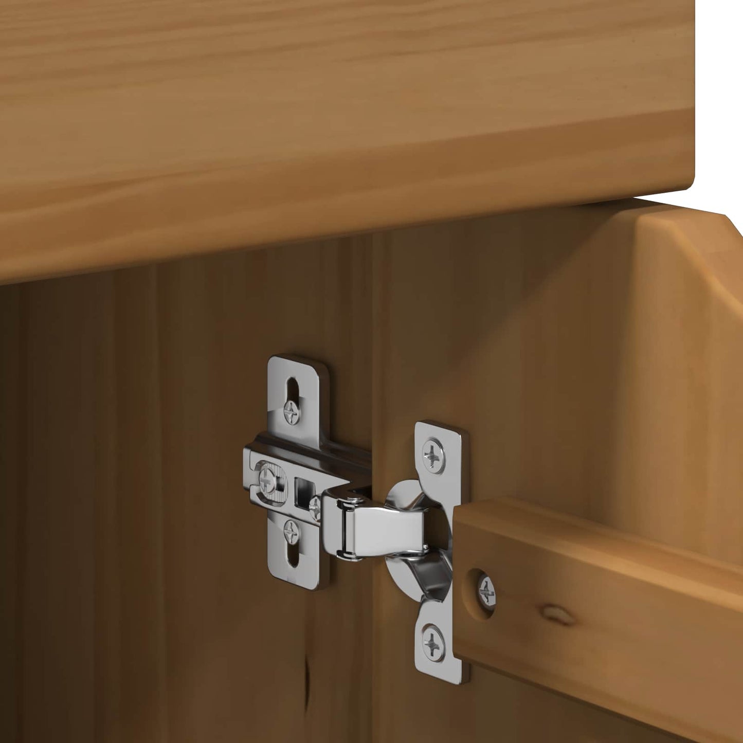 Rollschrank 63,5 x 39 x 65,5 cm Massivholz Kiefer Honigbraun