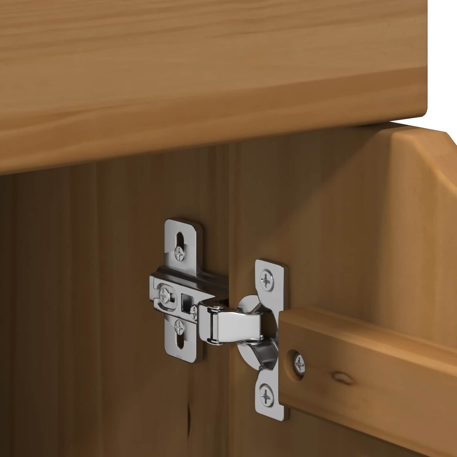 Rollschrank 63,5 x 39 x 65,5 cm Massivholz Kiefer Honigbraun