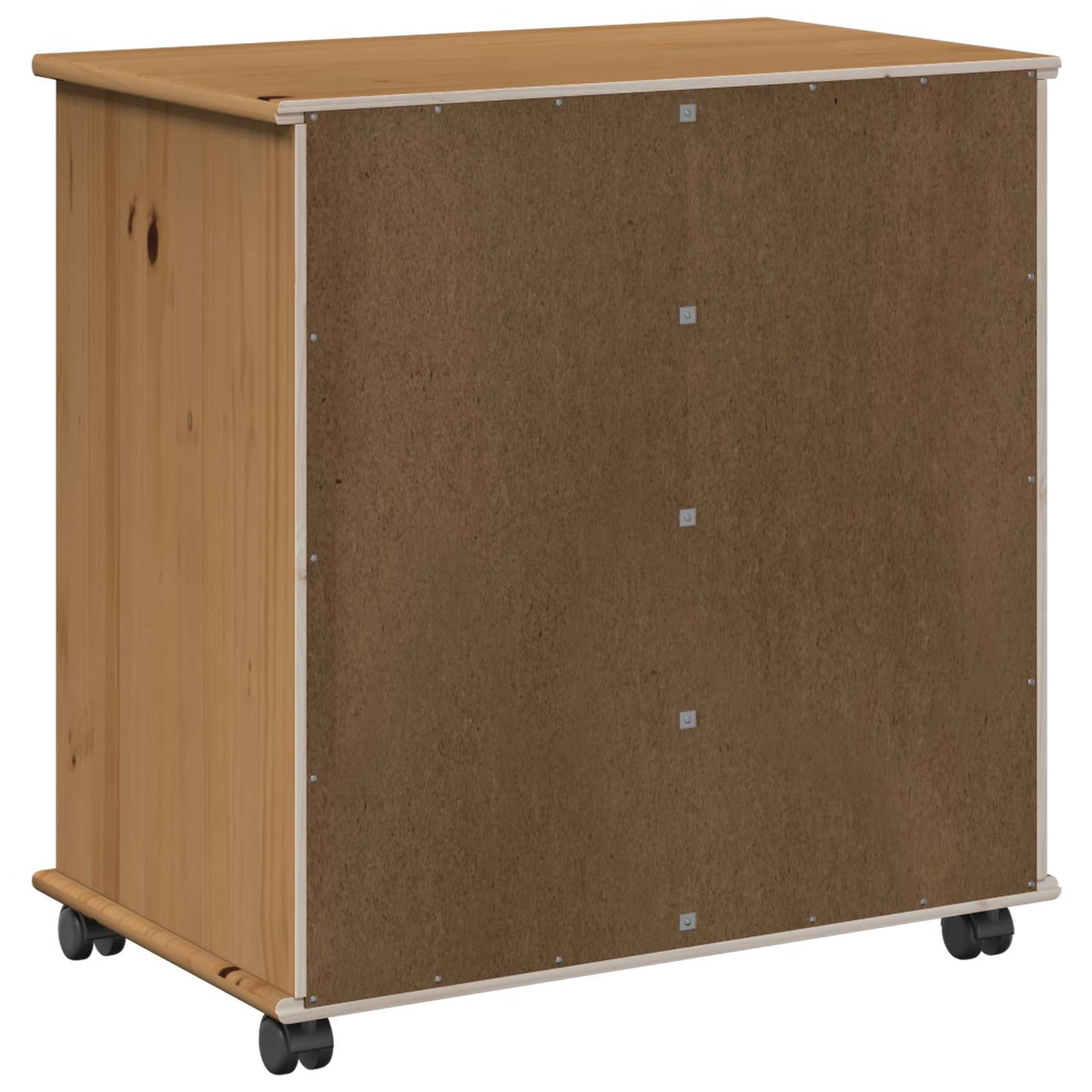 Rollschrank 63,5 x 39 x 65,5 cm Massivholz Kiefer Honigbraun