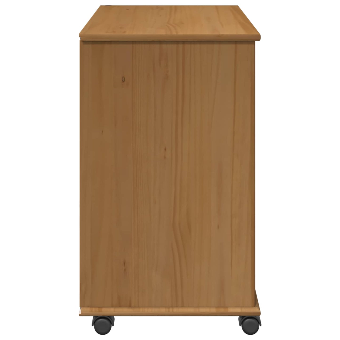 Rollschrank 63,5 x 39 x 65,5 cm Massivholz Kiefer Honigbraun