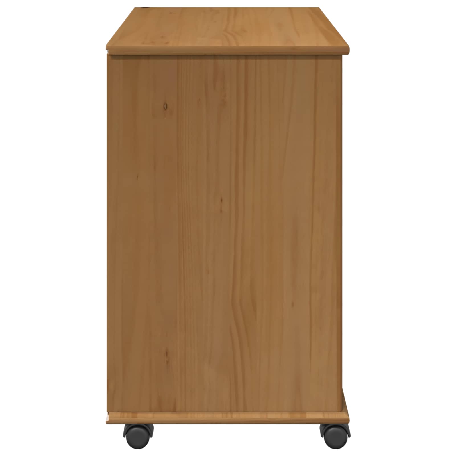 Rollschrank 63,5 x 39 x 65,5 cm Massivholz Kiefer Honigbraun