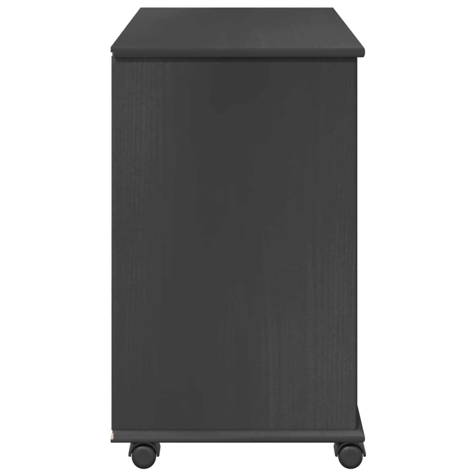 Rollschrank 63,5 x 39 x 65,5 cm Massivholz Kiefer Grau