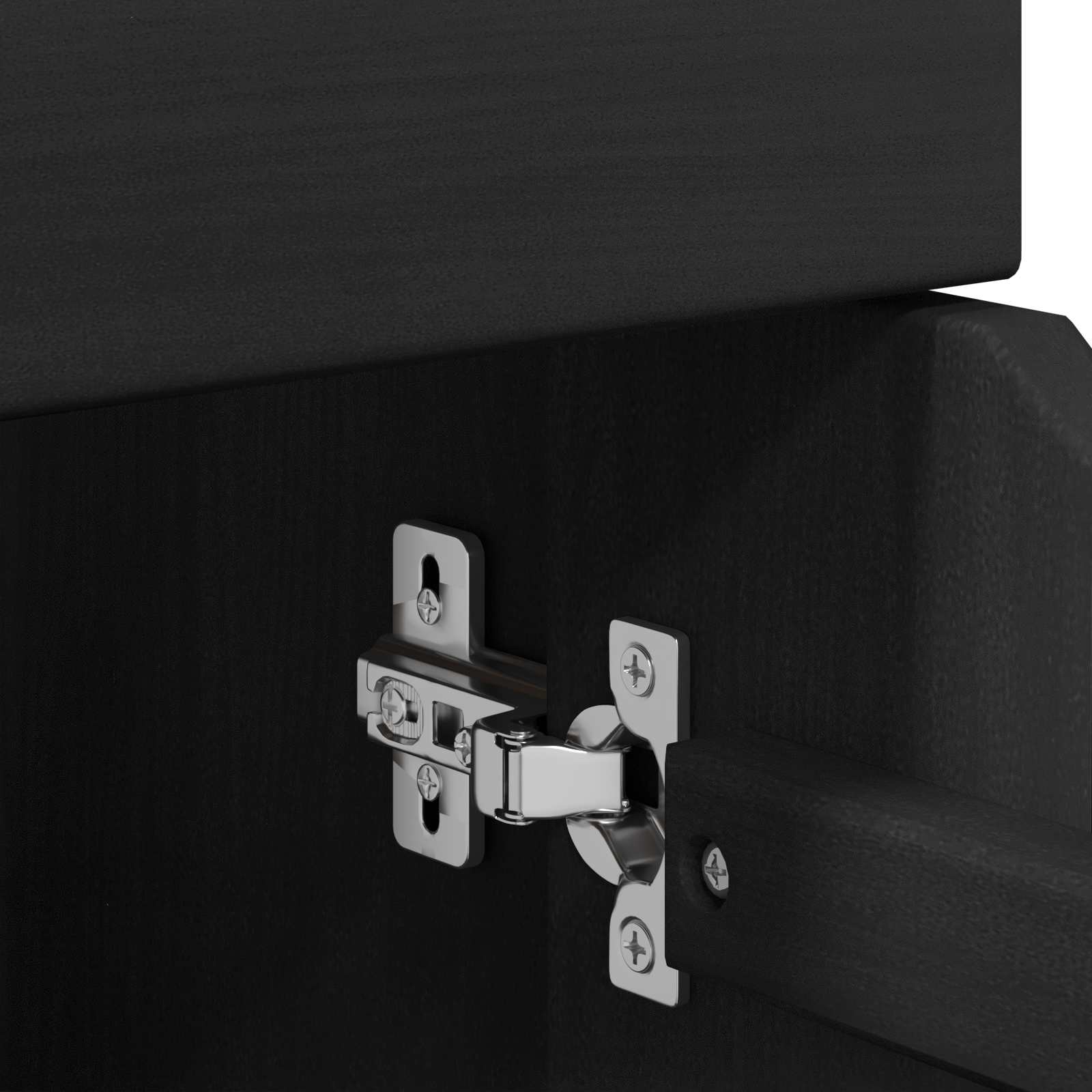 Rollschrank 63,5 x 39 x 65,5 cm Massivholz Kiefer Schwarz
