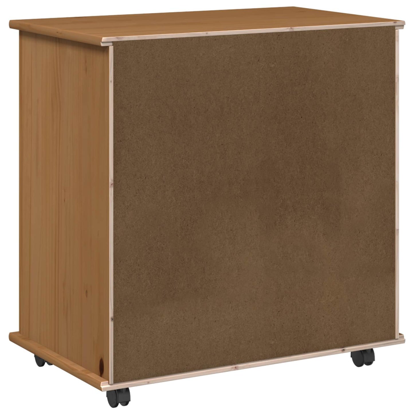 Rollschrank 63,5 x 39 x 65,5 cm Massivholz Kiefer Honigbraun