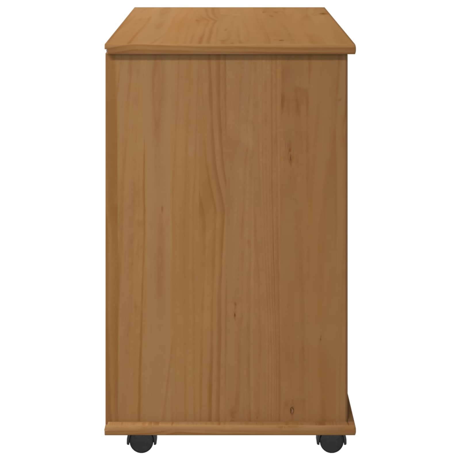 Rollschrank 63,5 x 39 x 65,5 cm Massivholz Kiefer Honigbraun