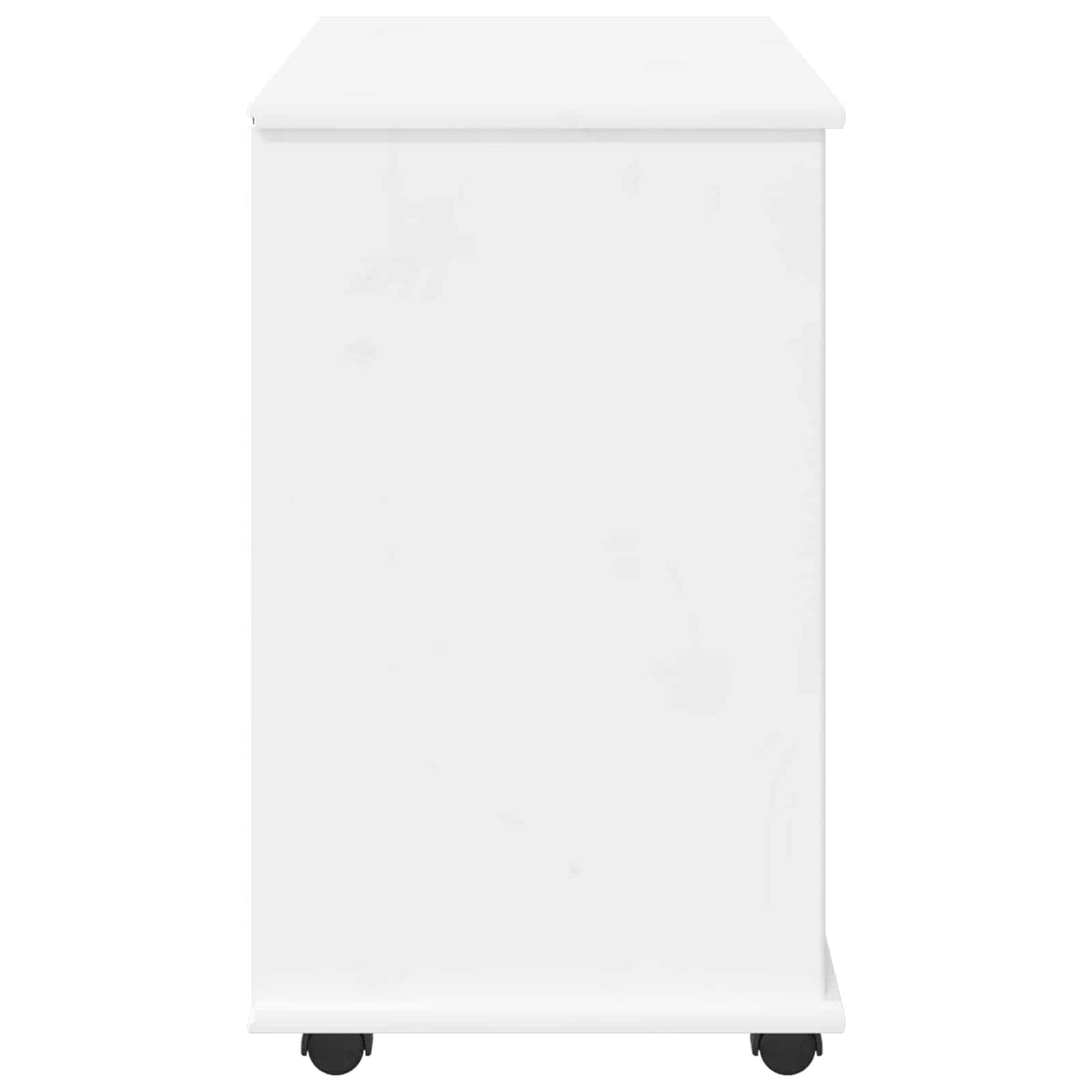 Rollschrank 63,5 x 39 x 65,5 cm Massivholz Kiefer Weiß