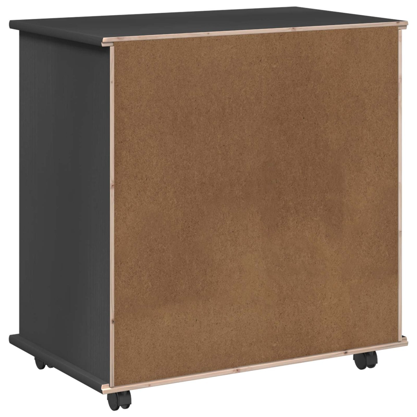 Rollschrank 63,5 x 39 x 65,5 cm Massivholz Kiefer Grau
