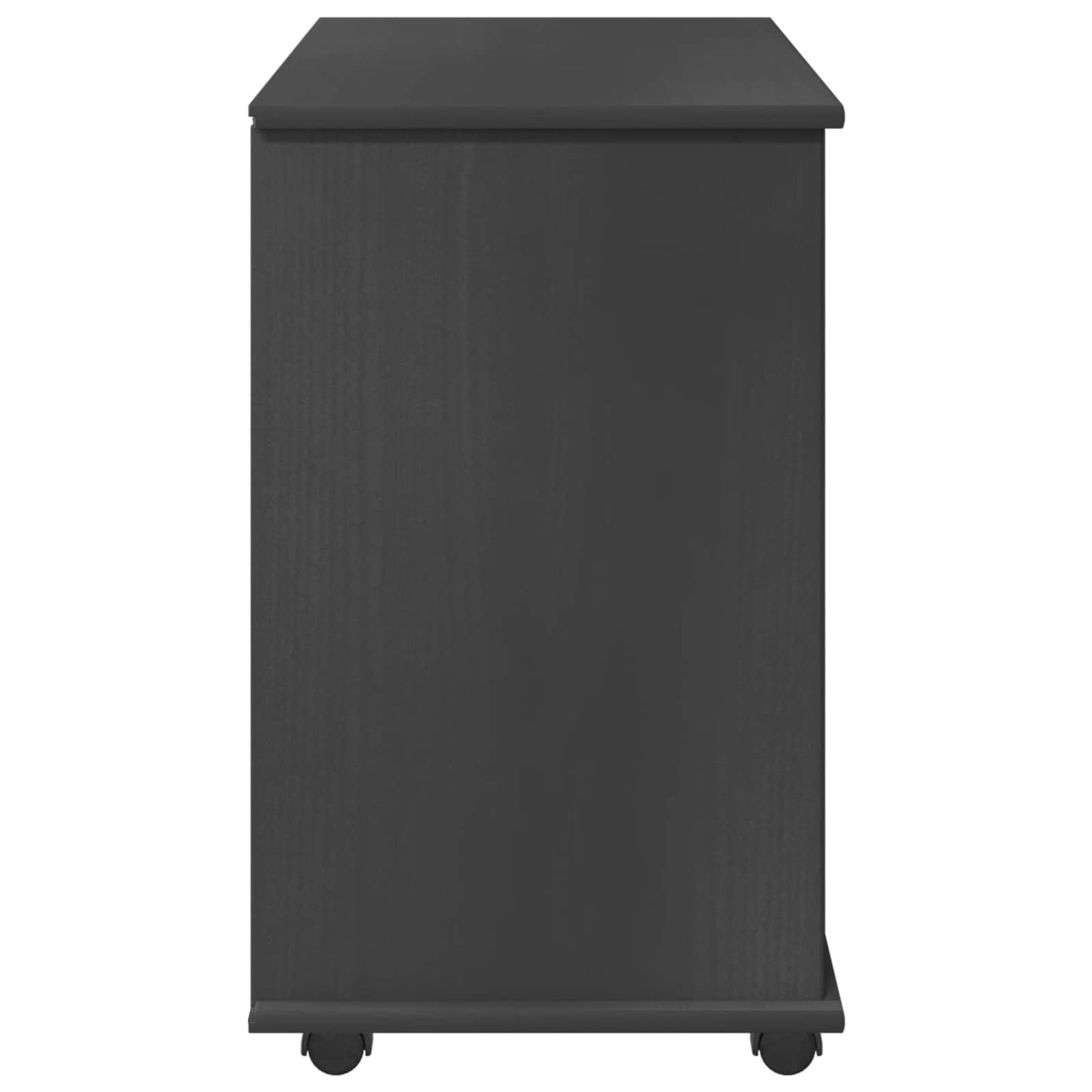 Rollschrank 63,5 x 39 x 65,5 cm Massivholz Kiefer Grau