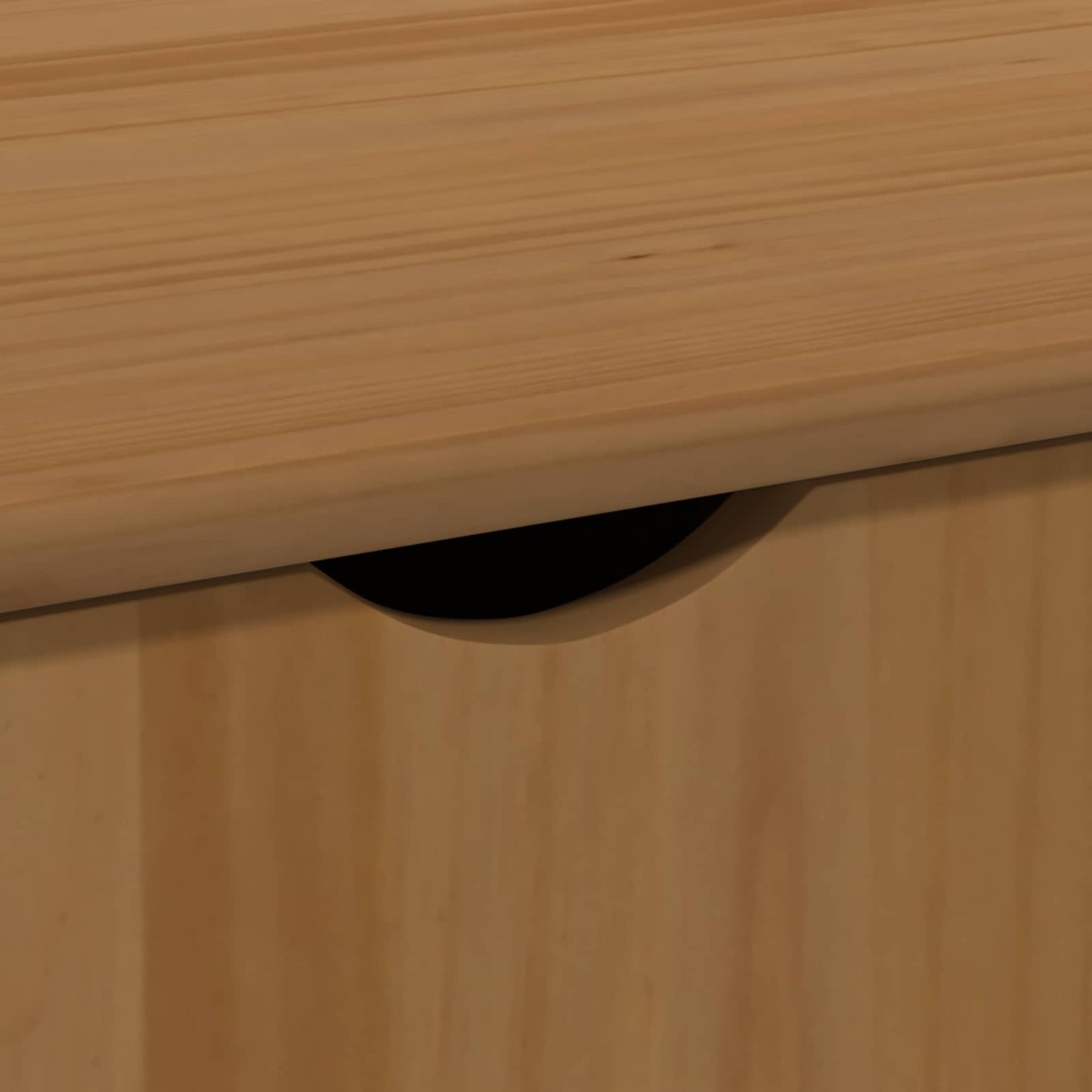 Rollschrank Honigbraun 100 x 39 x 65,5 cm Massivholz Kiefer