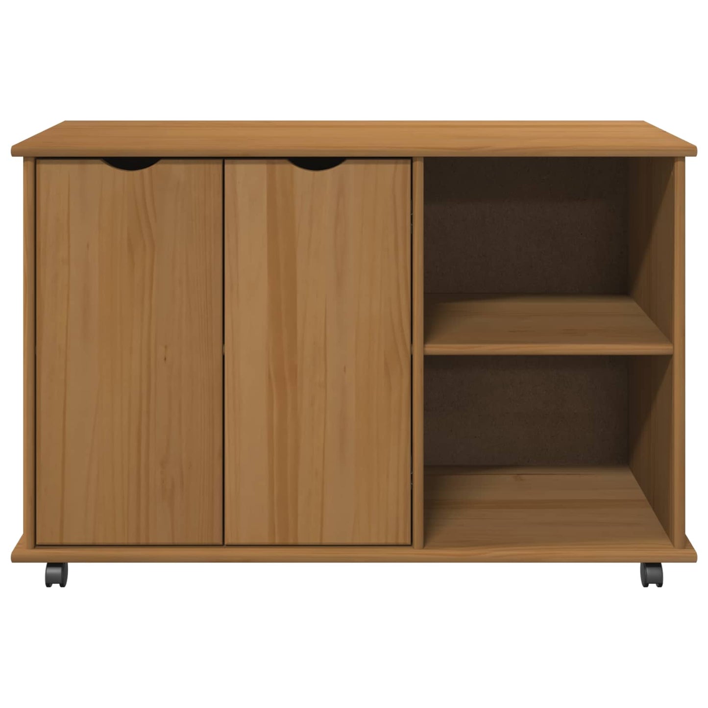 Rollschrank Honigbraun 100 x 39 x 65,5 cm Massivholz Kiefer