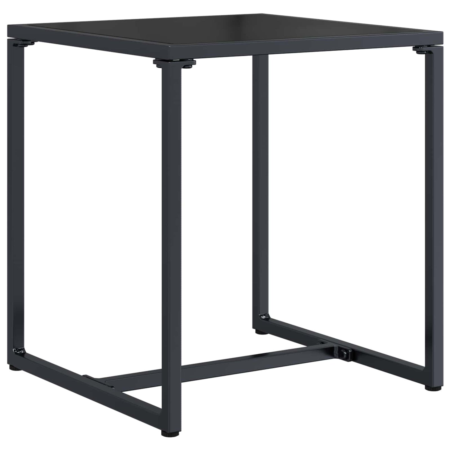 Gartensofa-set 3 Stk. Schwarz und Anthrazit Stahl