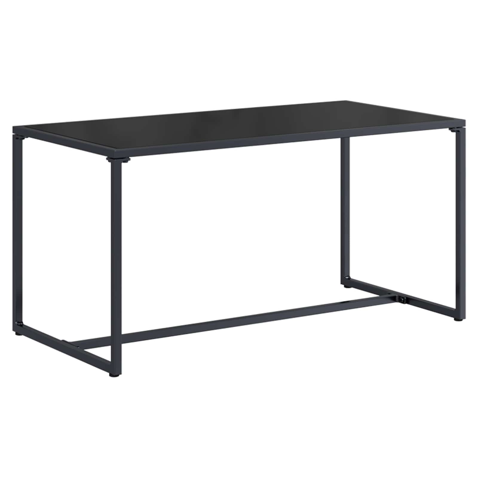 Gartensofa-set 3 Stk. Schwarz und Anthrazit Stahl
