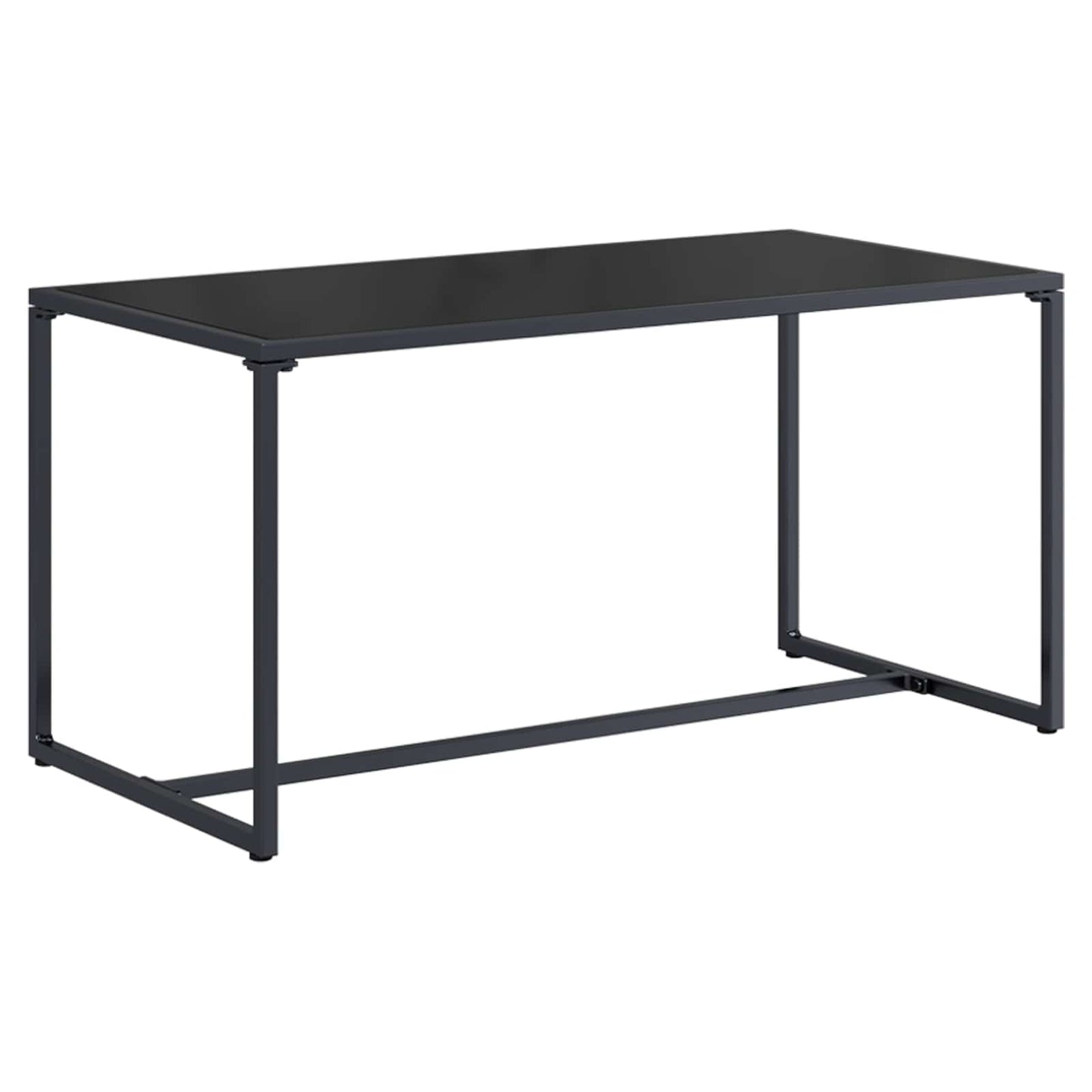 Gartensofa-set 3 stk. Schwarz und Anthrazit Stahl