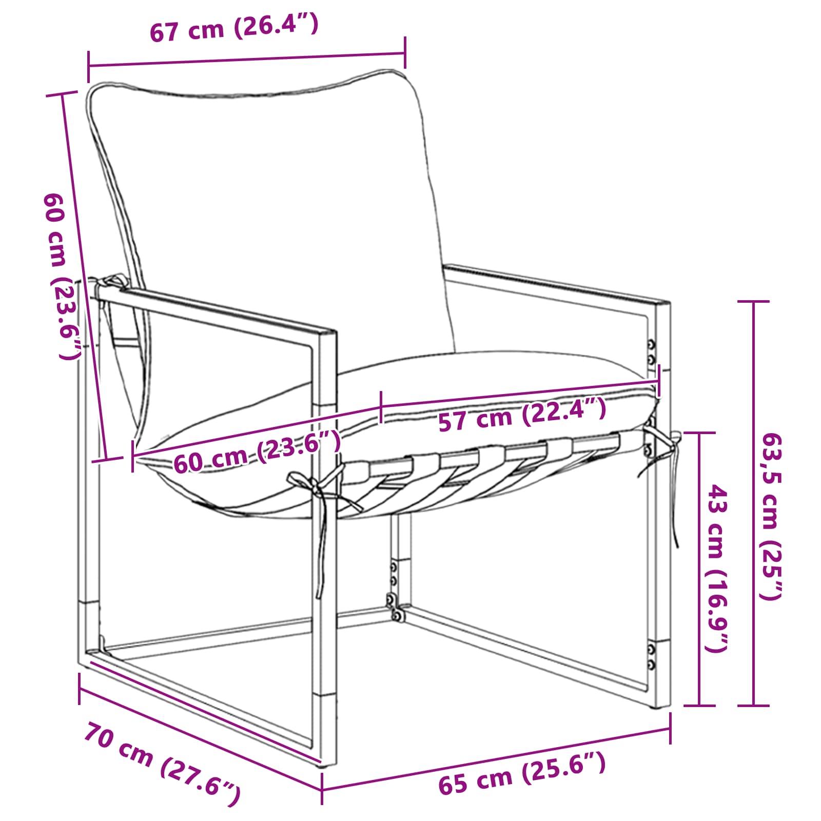 Gartensofa-set 3 Stk. Schwarz und Anthrazit Stahl