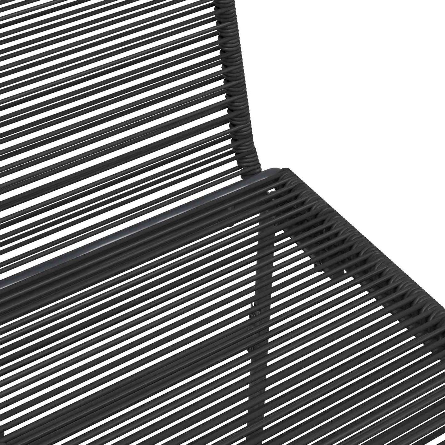 Gartenstühle 2 Stk. Schwarz Rattan