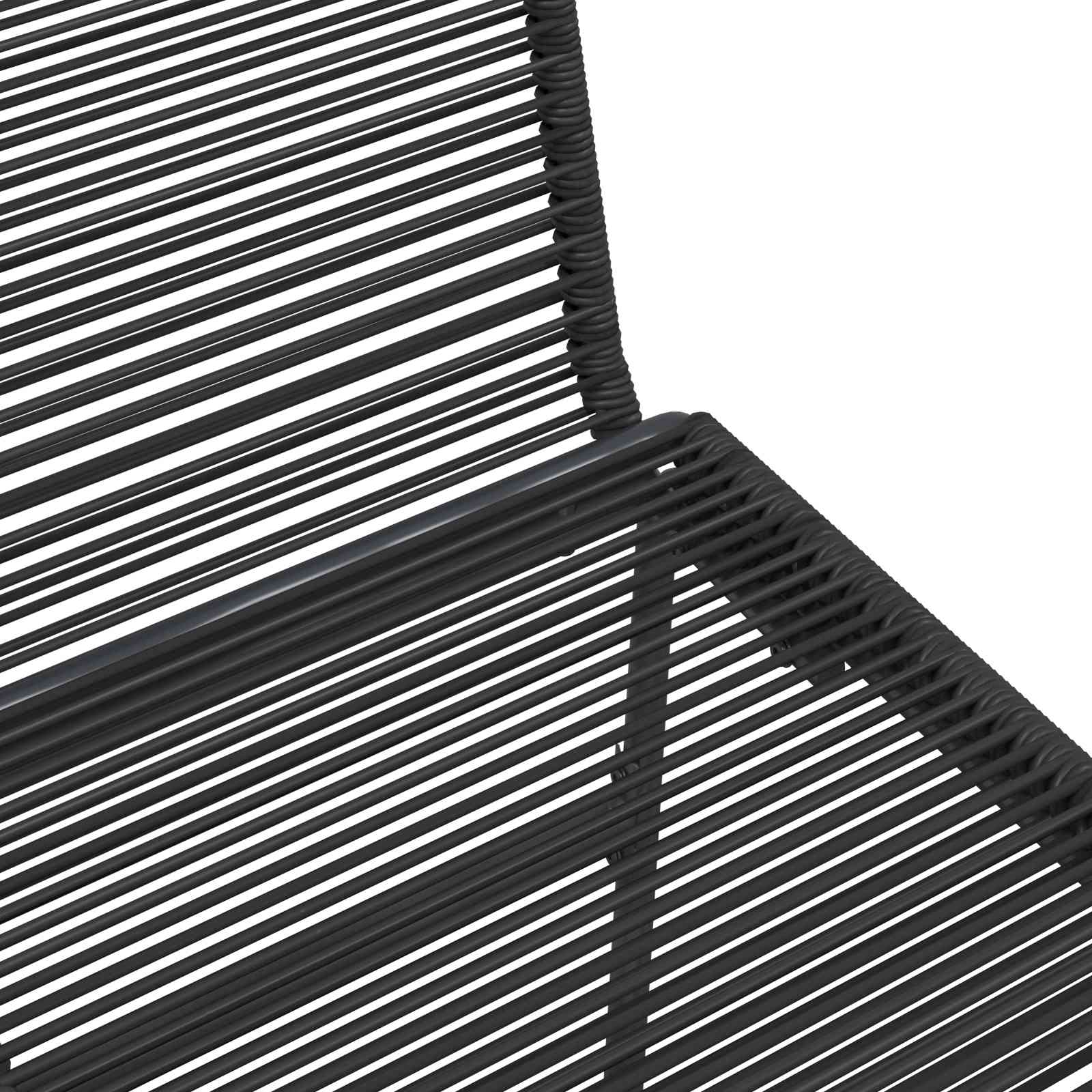Gartenstühle 2 Stk. Schwarz Rattan