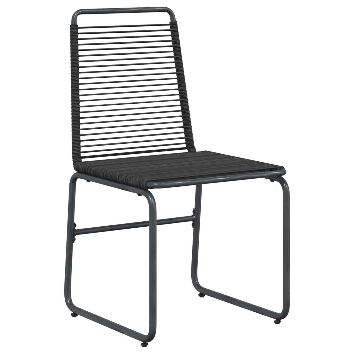 Gartenstühle 2 Stk. Schwarz Rattan