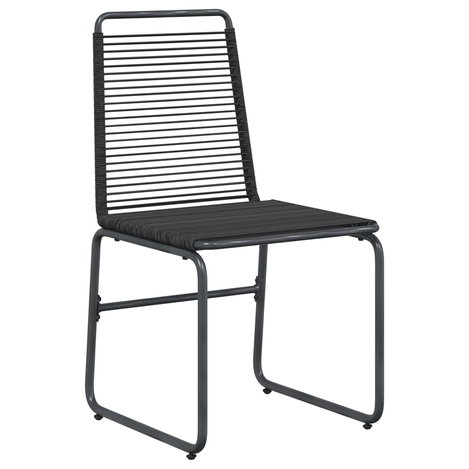 Gartenstühle 2 Stk. Schwarz Rattan