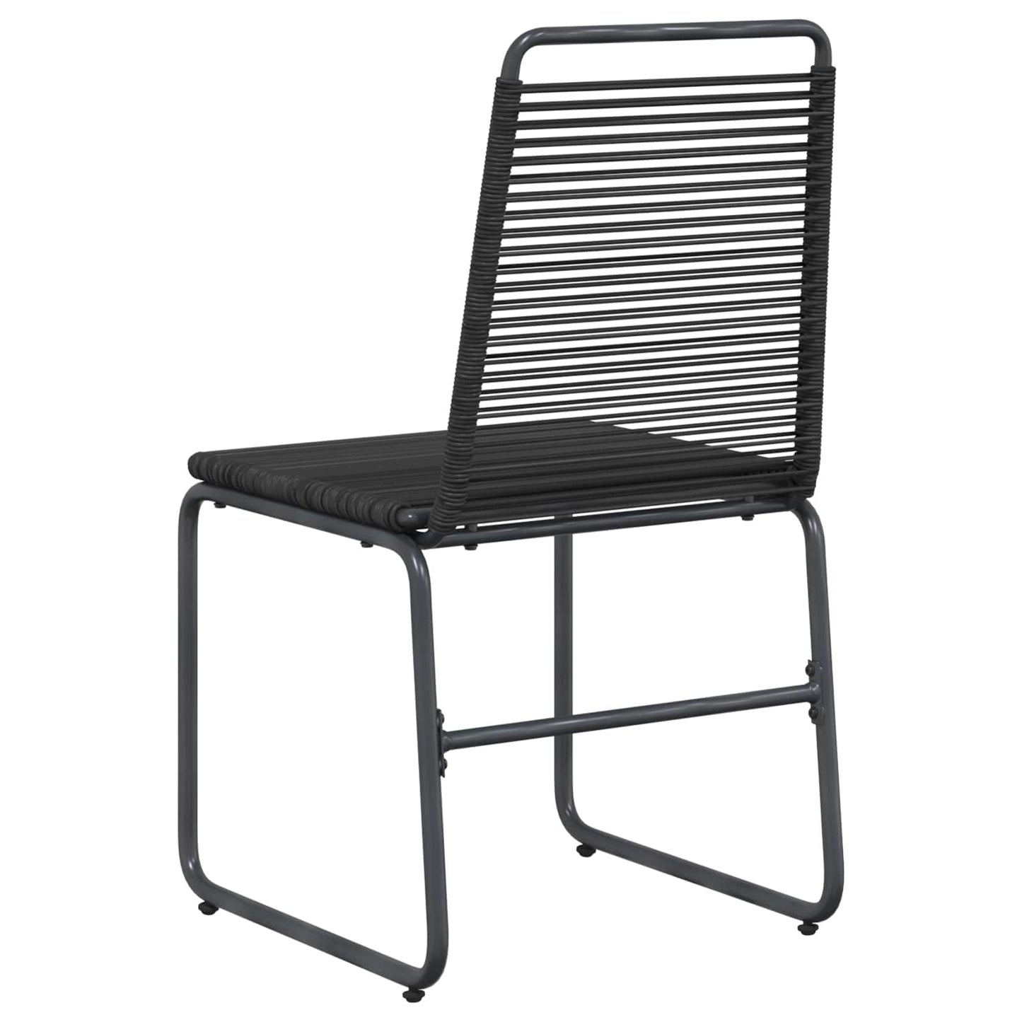 Gartenstühle 2 Stk. Schwarz Rattan