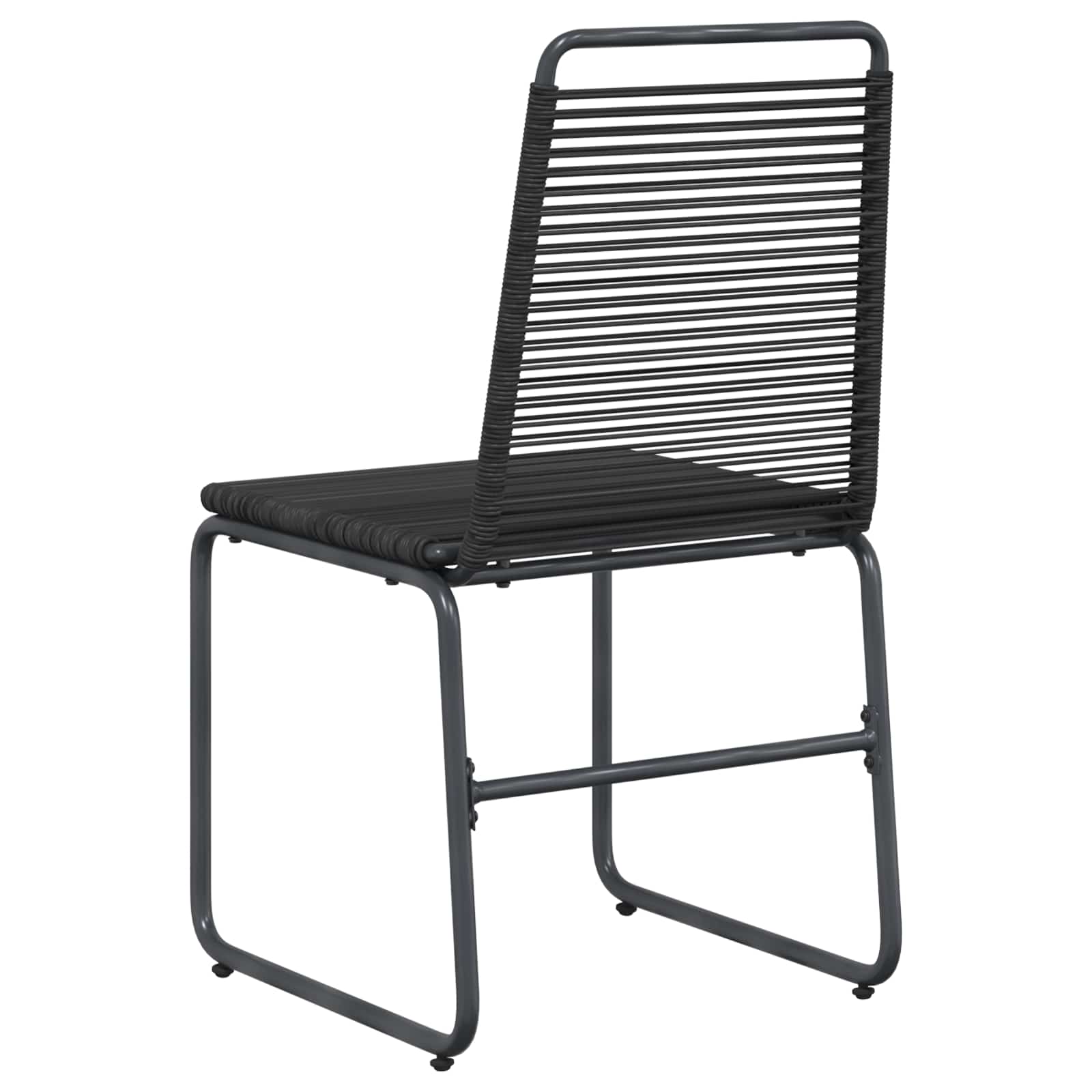Gartenstühle 2 stk. Schwarz Rattan