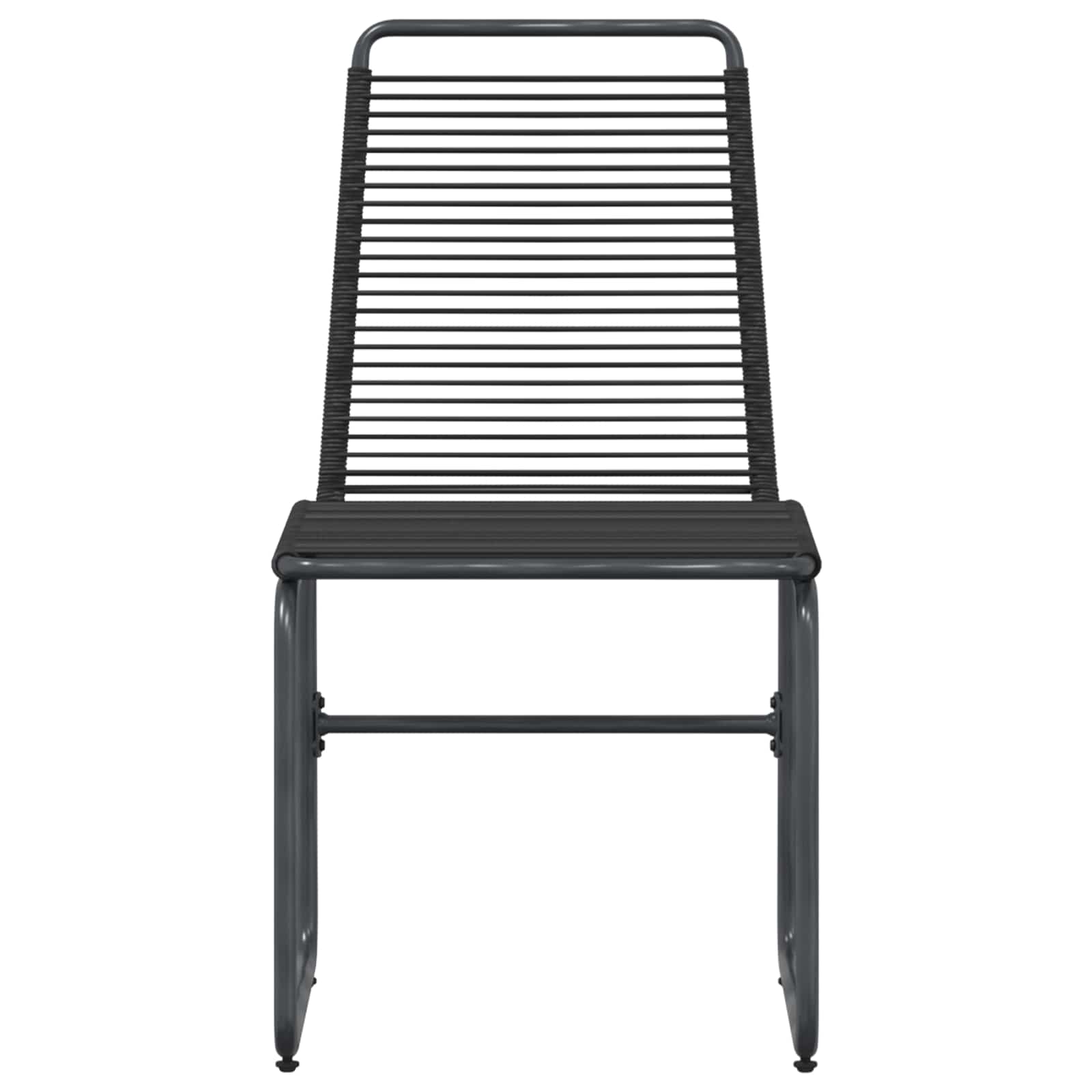 Gartenstühle 2 Stk. Schwarz Rattan