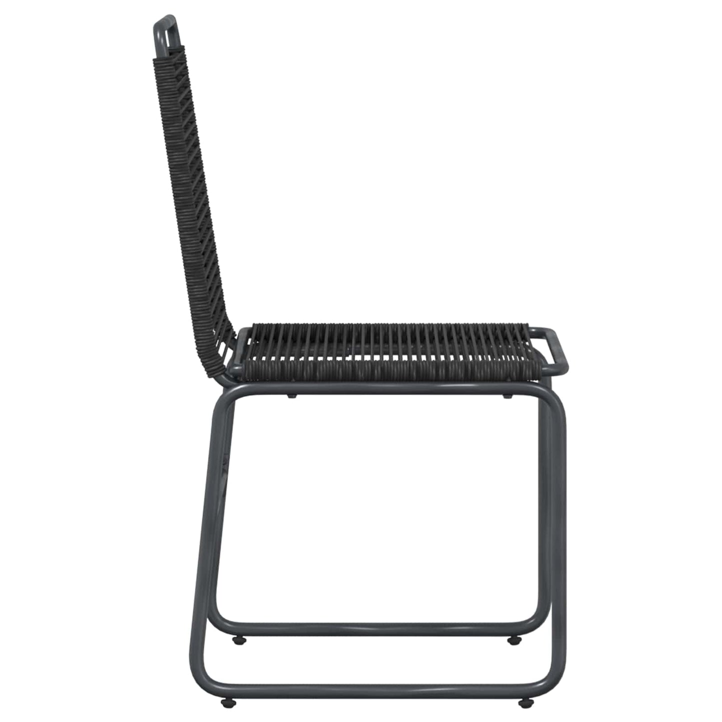 Gartenstühle 2 Stk. Schwarz Rattan
