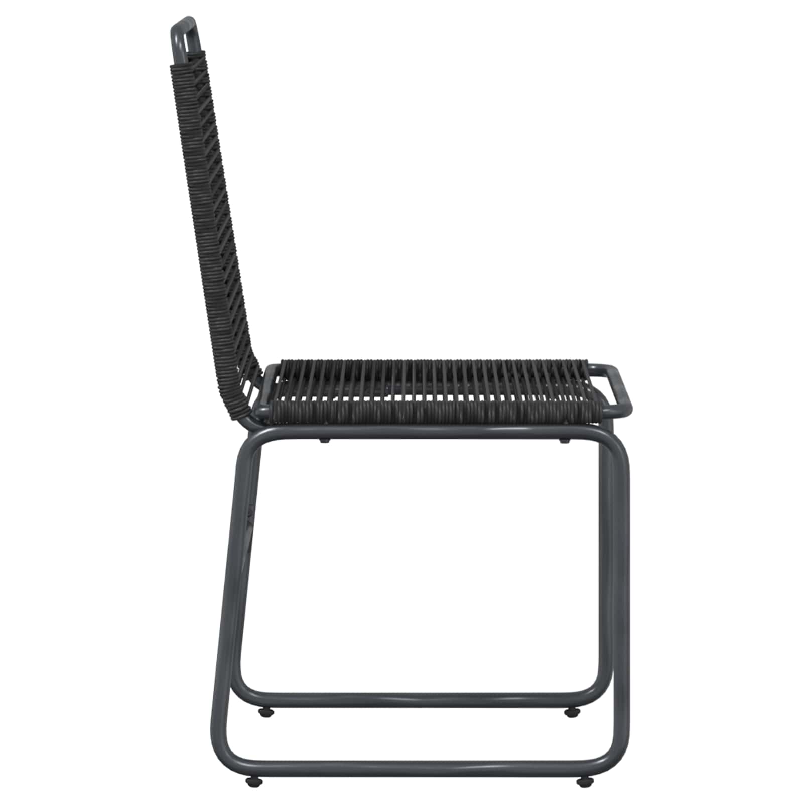 Gartenstühle 2 Stk. Schwarz Rattan