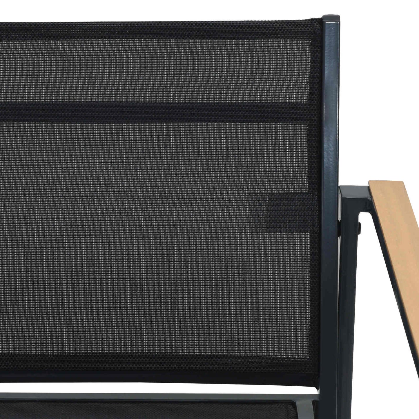 Gartenstühle 2 Stk. Schwarz und Anthrazit Textilen-Stoff
