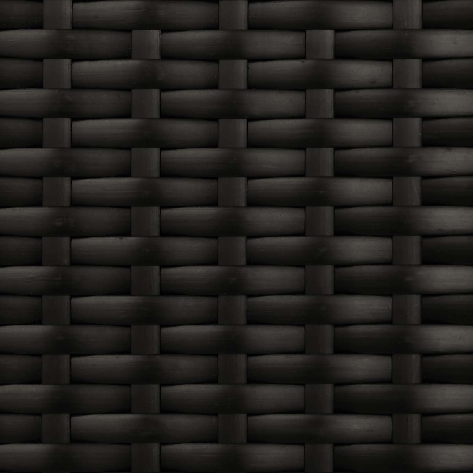 Garten Liegesofa Set 5-Sitzanzahl Schwarz Polyrattan und Stahl