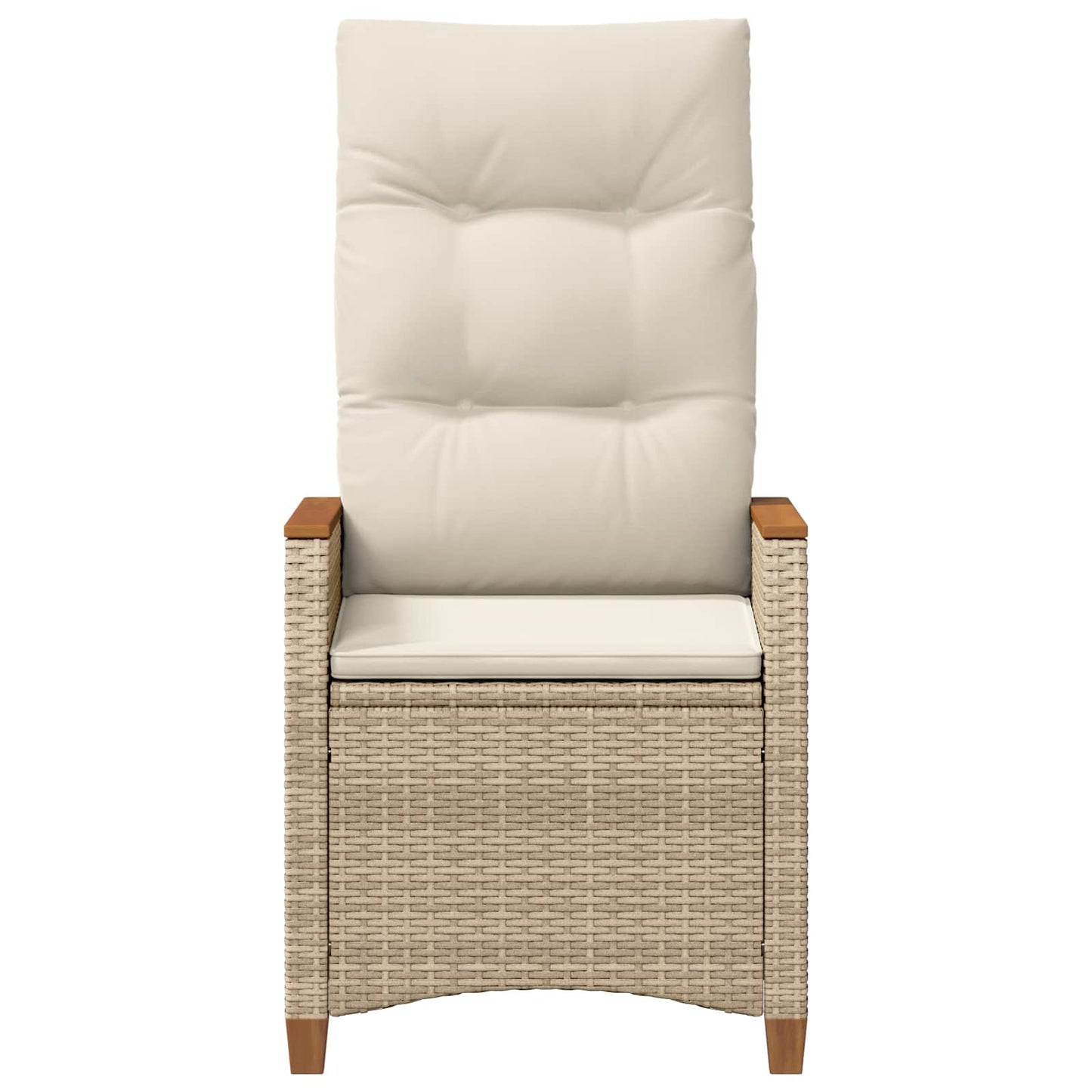 Verstellbarer Gartenstuhl Beige und Creme 64 x 57,5 x 112 cm