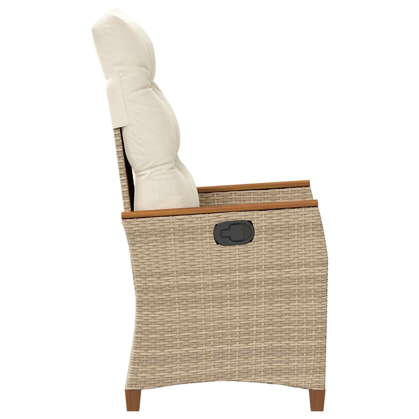 Verstellbarer Gartenstuhl Beige und Creme 64 x 57,5 x 112 cm
