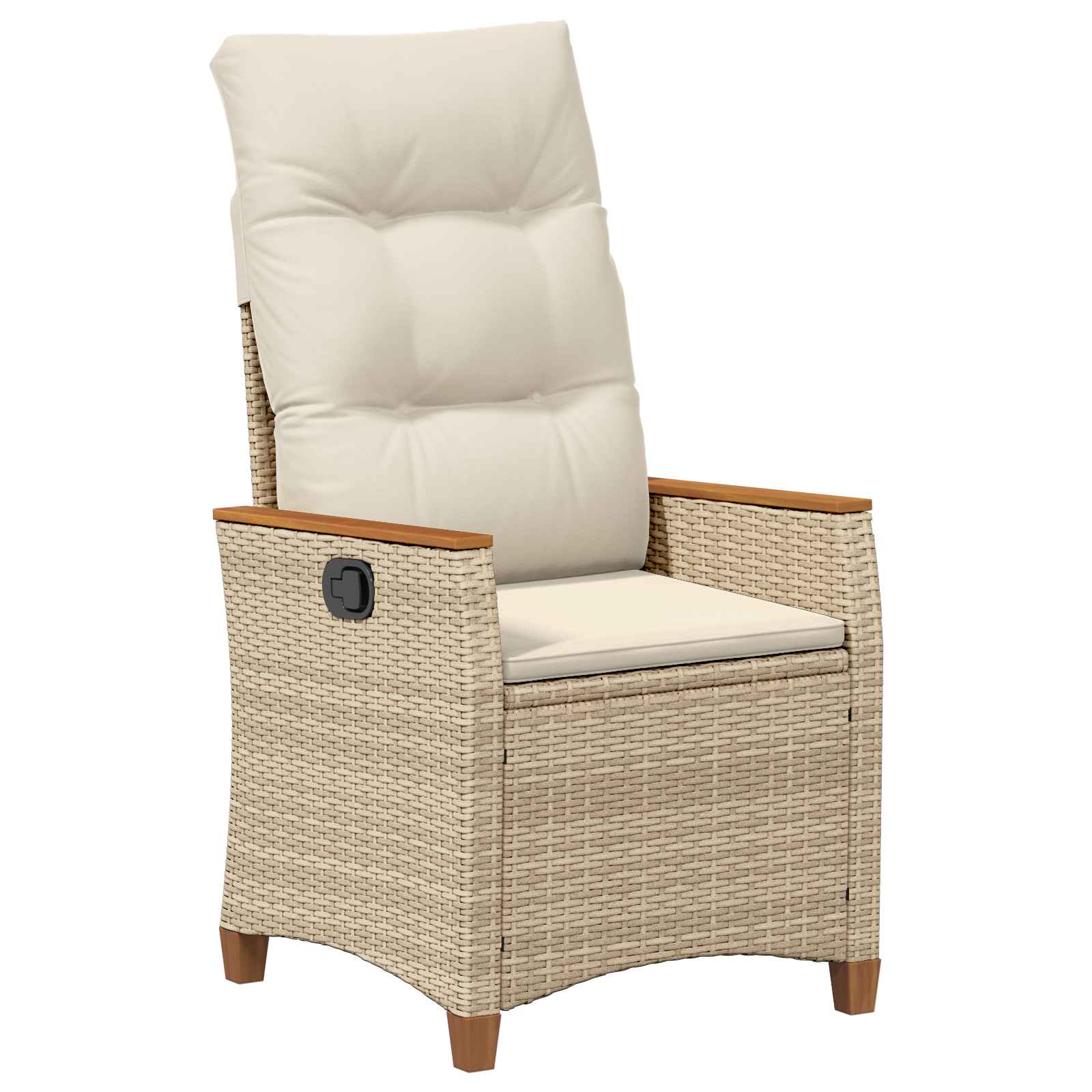 Verstellbarer Gartenstuhl Beige und Creme 64 x 57,5 x 112 cm