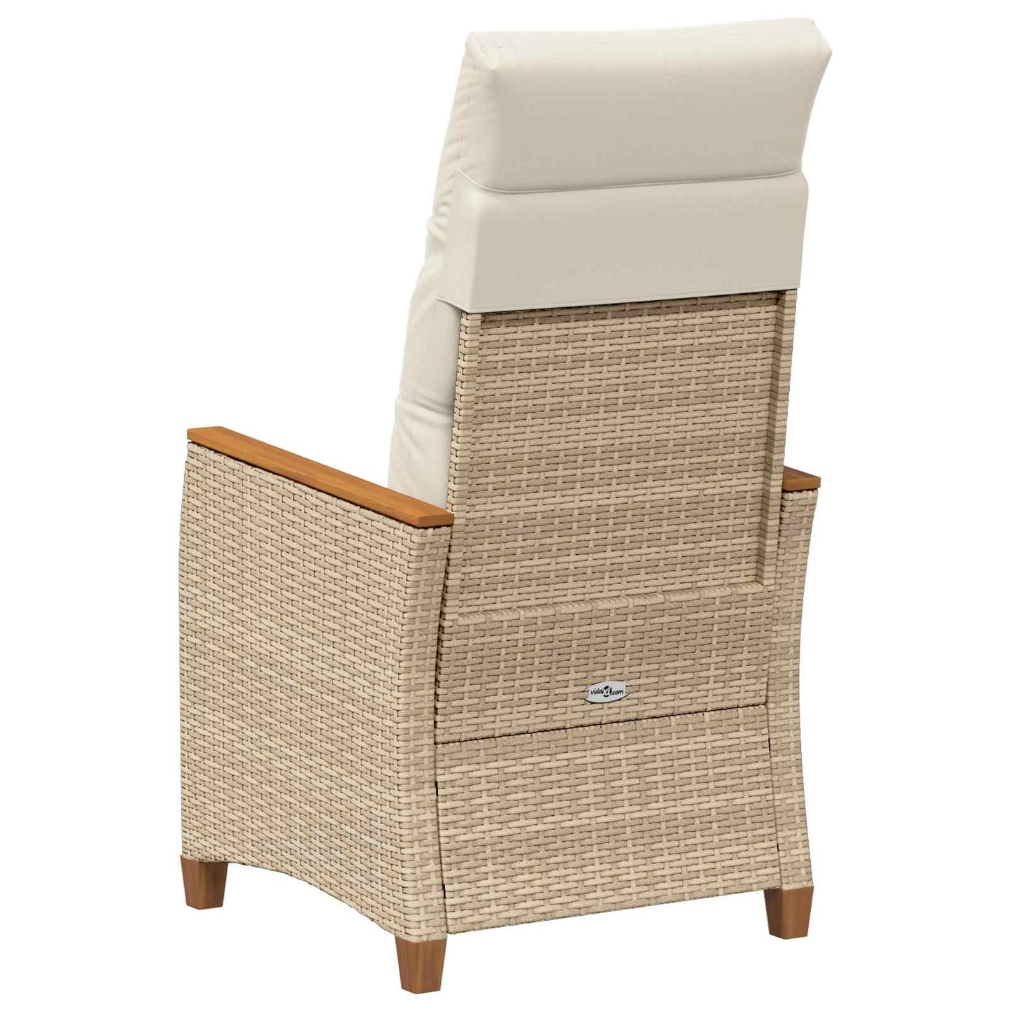 Verstellbarer Gartenstuhl Beige und Creme 64 x 57,5 x 112 cm