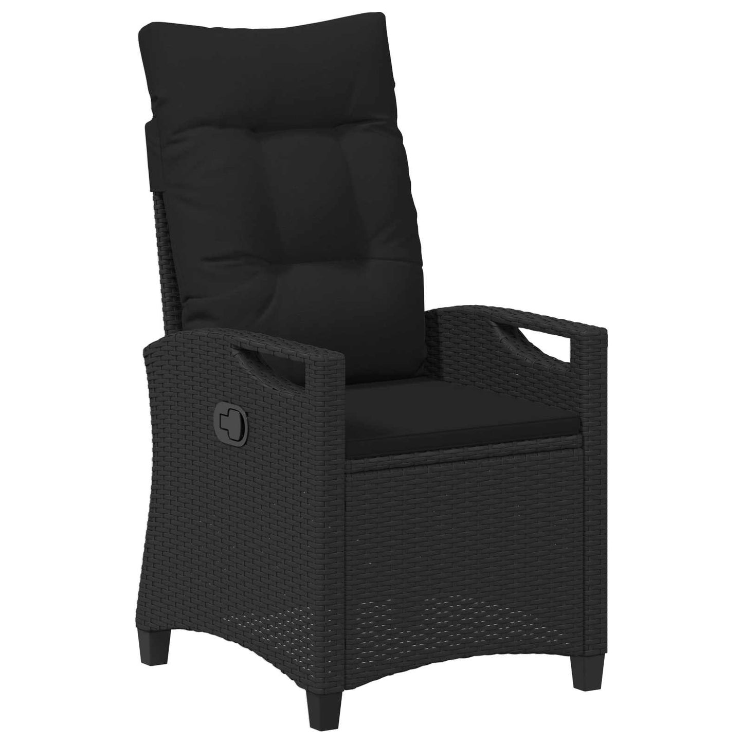 Gartenstuhl 2 Stk. Schwarz Stahl und Polyester