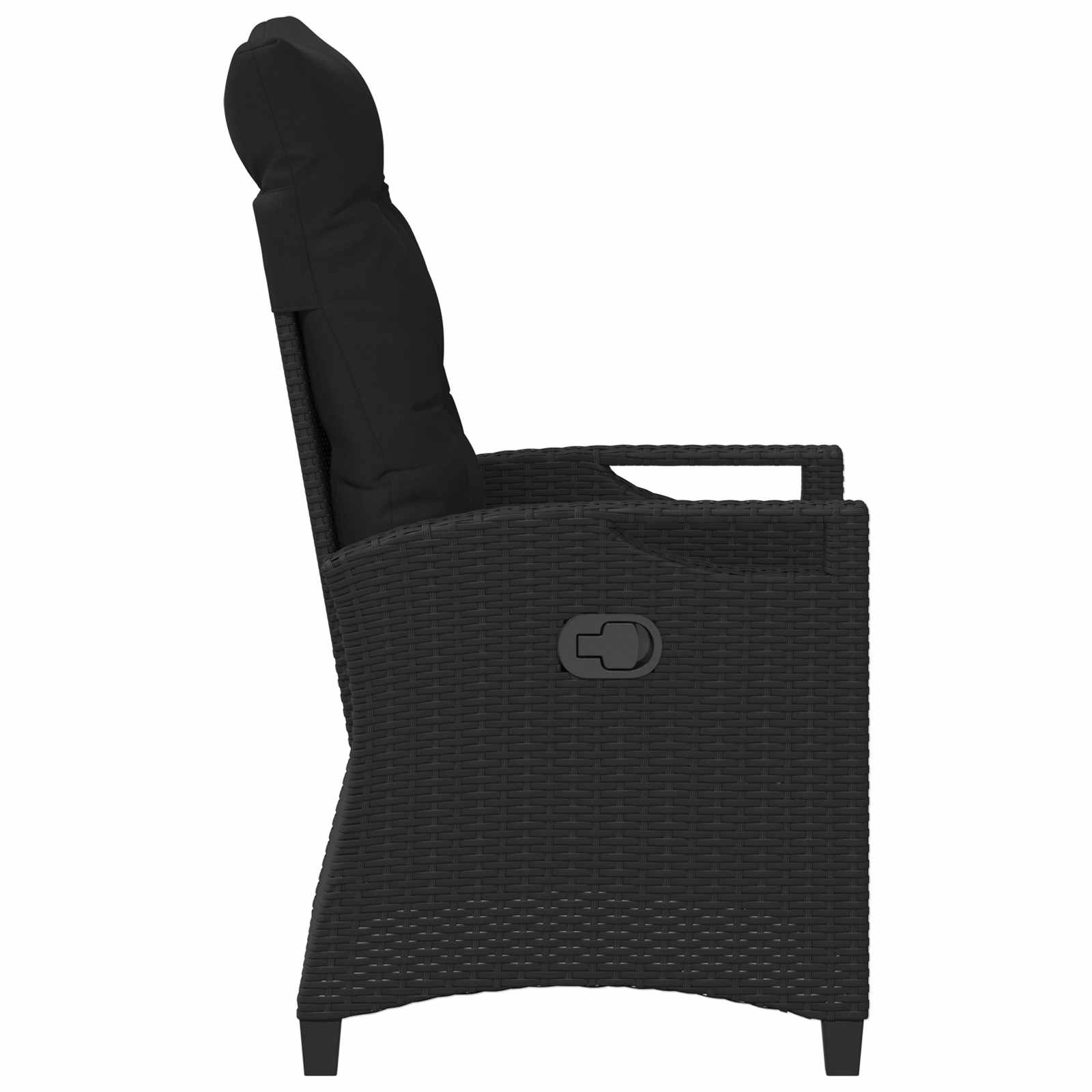 Gartenstuhl 2 Stk. Schwarz Stahl und Polyester