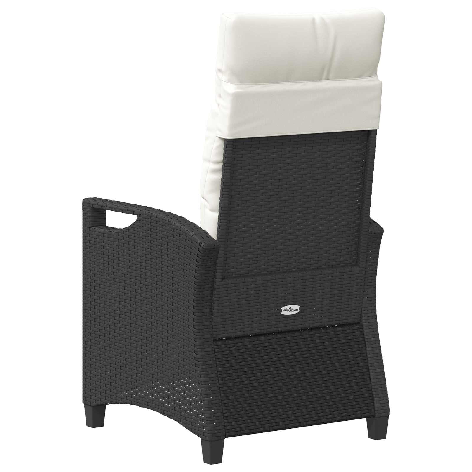 Gartenstuhl 2 Stk. Schwarz und Creme Stahl und Polyester