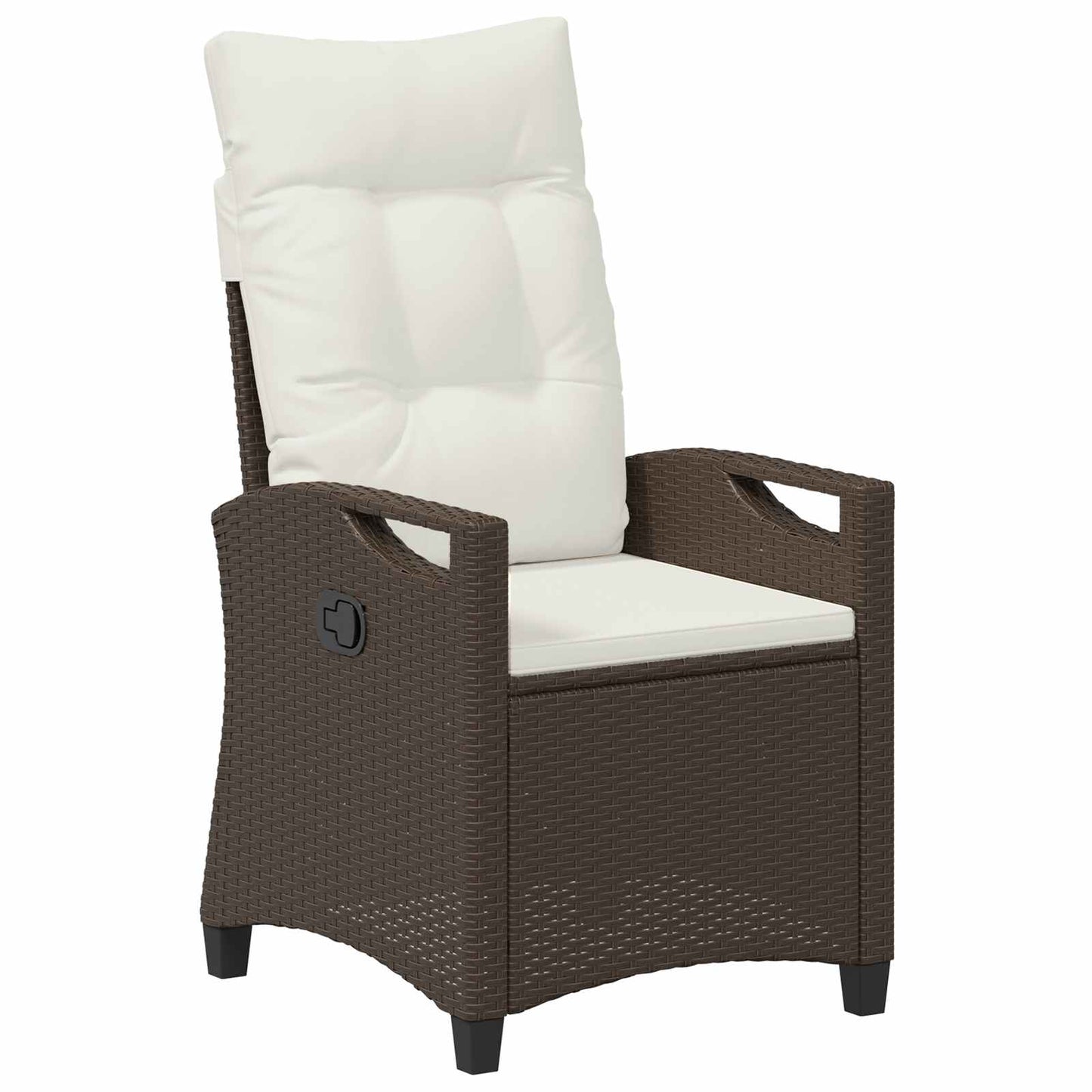 Gartenstuhl 2 stk. Braun und Creme Stahl und Polyester
