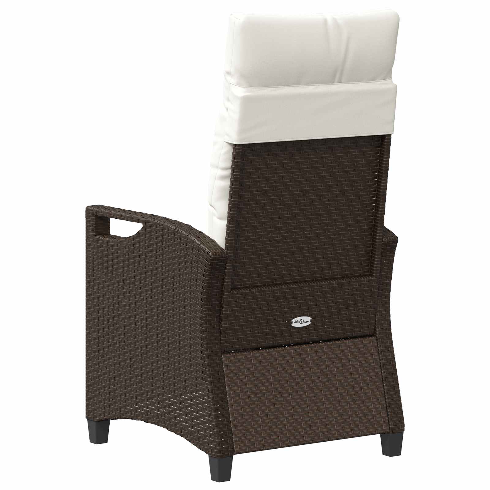 Gartenstuhl 2 Stk. Braun und Creme Stahl und Polyester