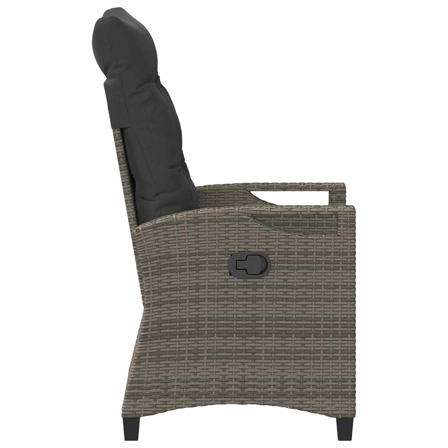 Gartenstuhl 2 Stk. Grau und Dunkelgrau Stahl und Polyester