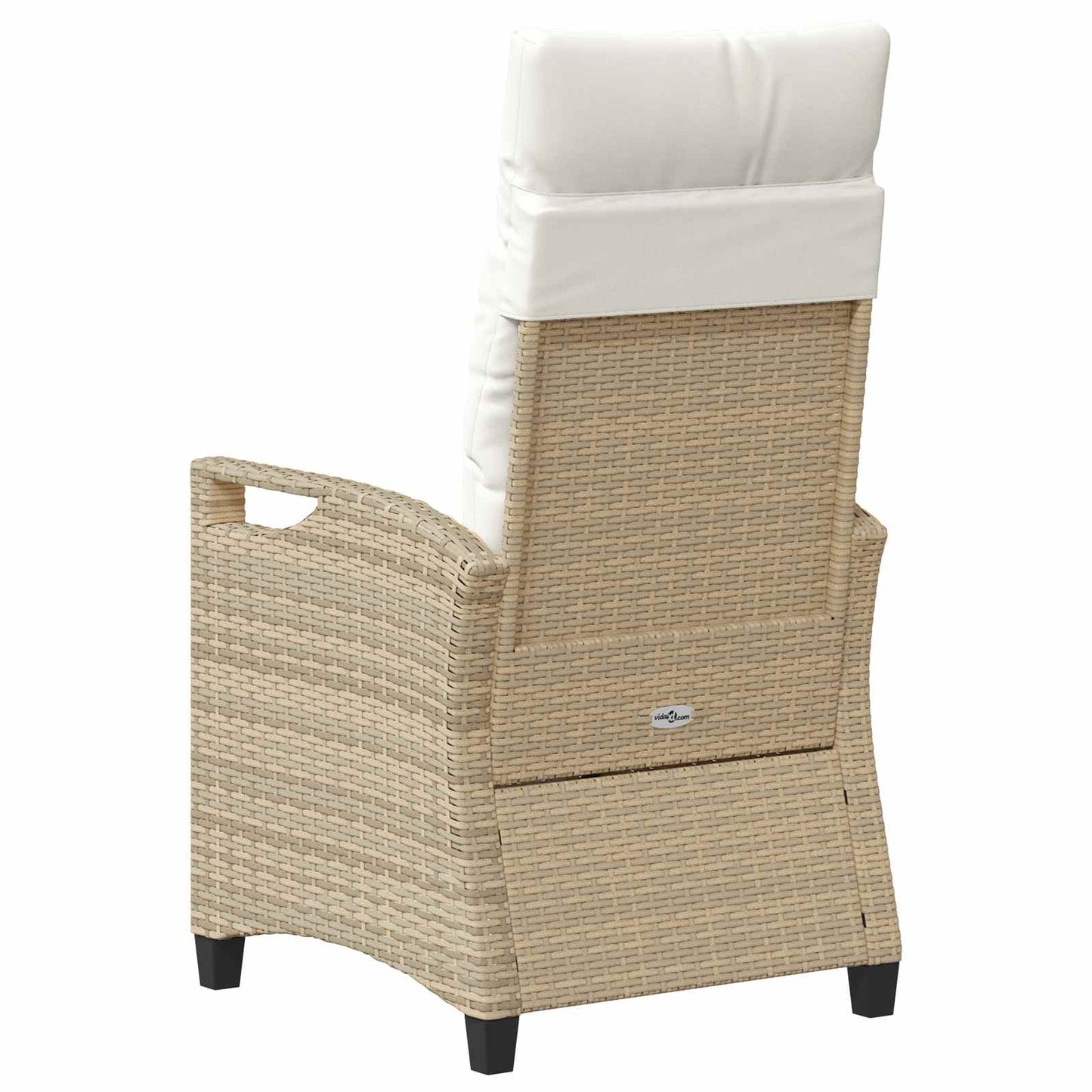 Gartenstuhl 2 stk. Beige und Creme Stahl und Polyester