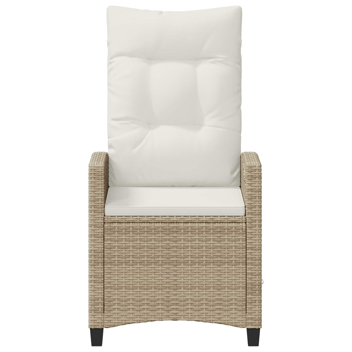 Gartenstuhl 2 Stk. Beige und Creme Stahl und Polyester