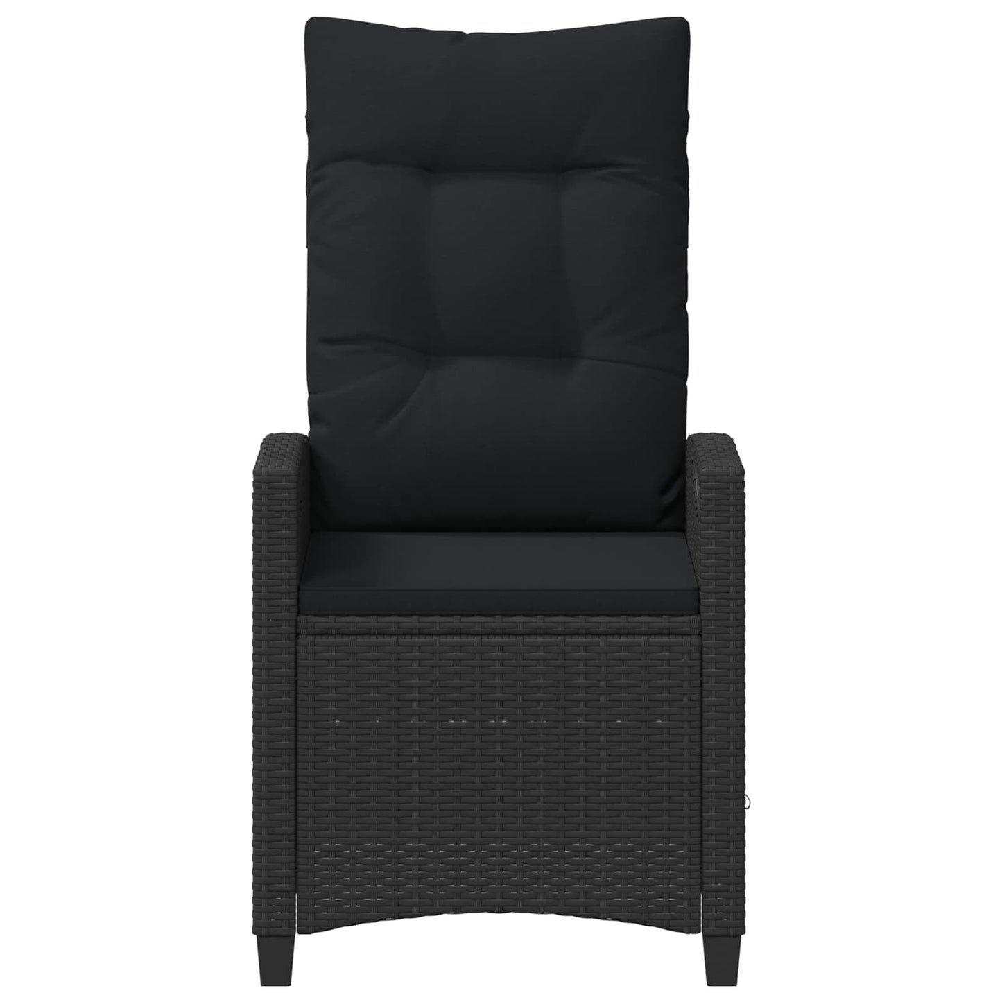 Verstellbarer Gartenstuhl Schwarz 56 x 60 x 112 cm Poly-Rattan