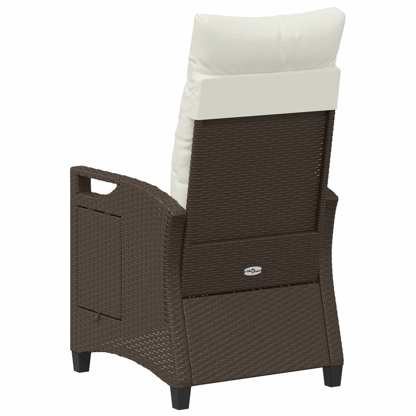 Verstellbarer Gartenstuhl Braun und Creme 56 x 60 x 112 cm