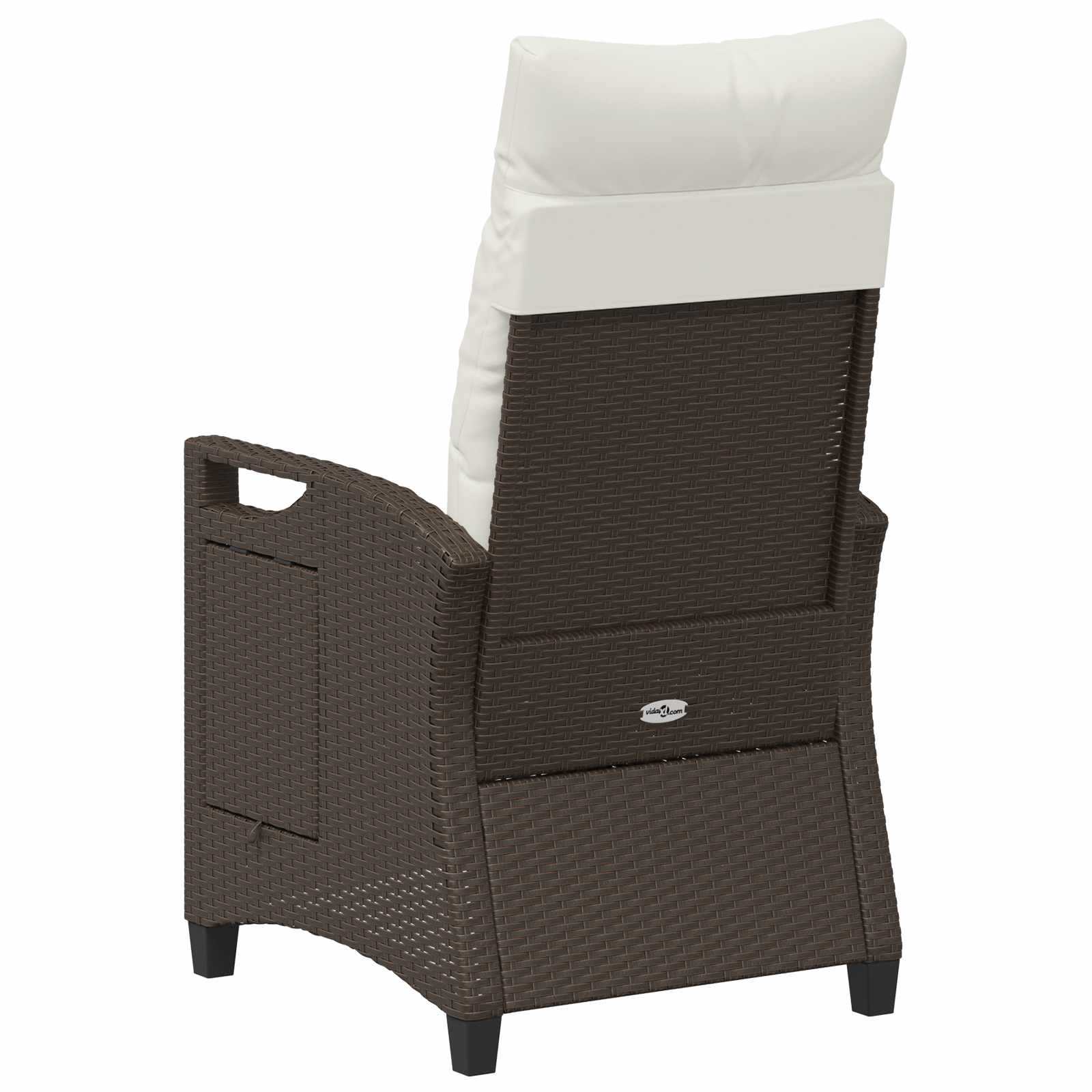Verstellbarer Gartenstuhl Braun und Creme 56 x 60 x 112 cm