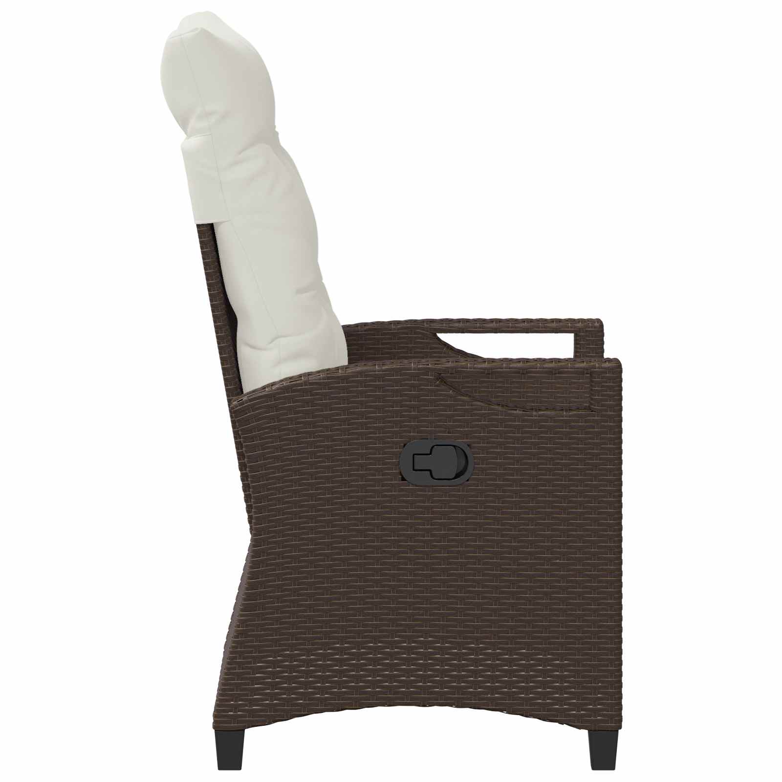Verstellbarer Gartenstuhl Braun und Creme 56 x 60 x 112 cm