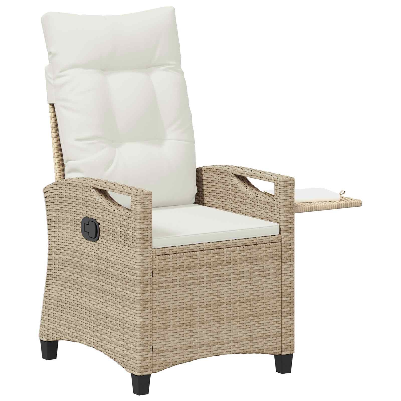 Verstellbarer Gartenstuhl Beige und Creme 56 x 60 x 112 cm
