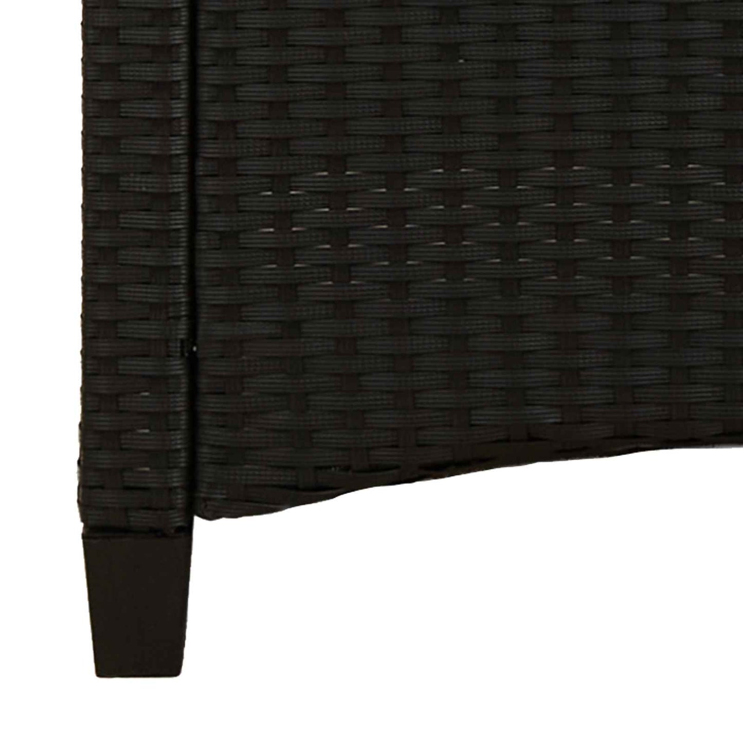 Gartenbank Schwarz 105 x 60 x 112 cm Stahl und Polyester